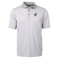 thumbnail image 2 of Men's Cutter & Buck  Gray/White Kansas Jayhawks Big & Tall Virtue Eco Pique Micro Stripe Recycled Polo, 2 of 3