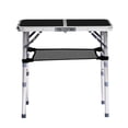thumbnail image 3 of Folding Camping Table, 3 Adjustable Heights, Mesh Shelf, 110lb Capacity for Camping/Picnics/Beach/Patio, 3 of 12