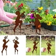 thumbnail image 5 of Moocorvic Garden Art, Outdoor Fall D茅cor Garden Sculptures & Statues, Figurine Garden Yard Decoration, Lawn Stakes, Metal Outdoor Statues, for Planters, 5 of 5