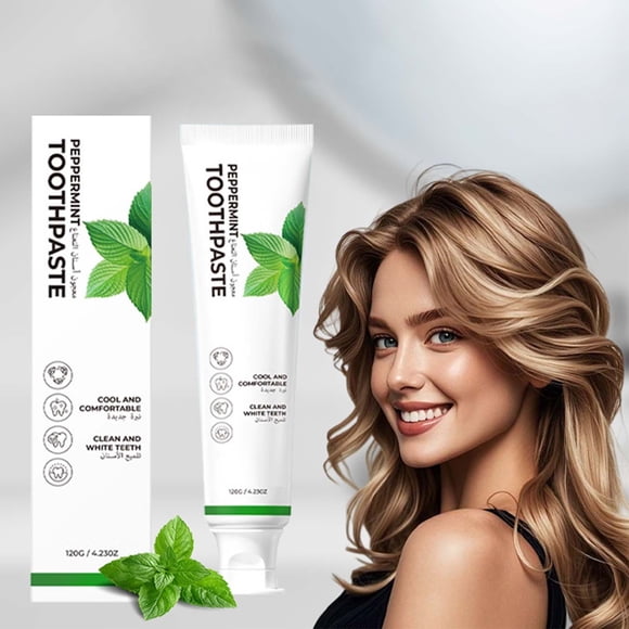 Pasta Dental con Aminoácidos de Menta (120 G) | Eliminador de Manchas y Refrescante Bucal Definitivo | Fórmula Fortalecedora Del Esmalte | Aliento Fresco Duradero | Uso Diario y para Viajes | 1 Tubo