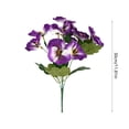 thumbnail image 2 of Artificial Tricolor Violet Wildflower, 5 Forks Silk Flowers for Garden and Fall Décor, Realistic Purple, White, Pink Flowers for Vases and Home/Outdoor Decoration, 2 of 6