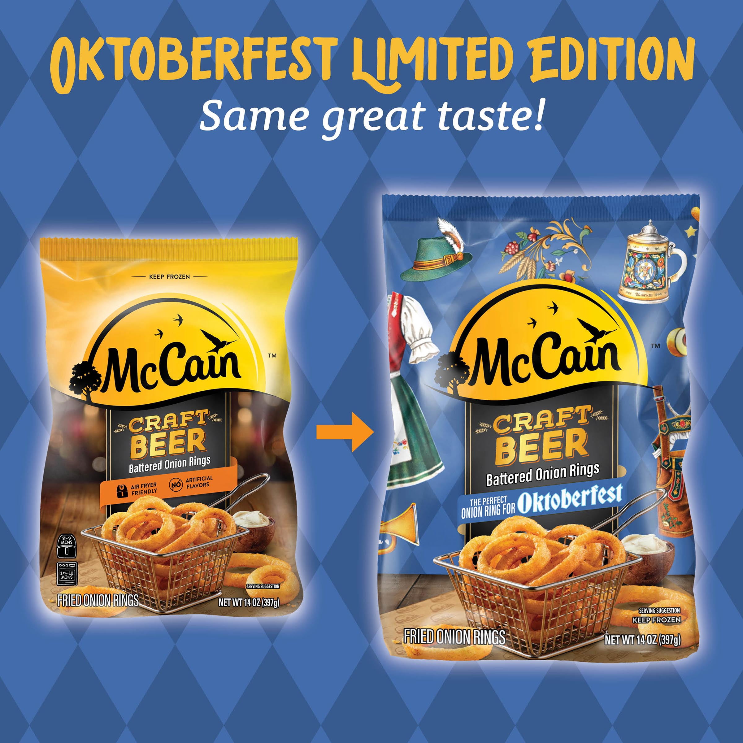 McCain Craft Beer Battered Onion Rings, 14 oz