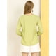 thumbnail image 5 of Blusa Casual Allegra K Cuello V Encaje Patchwork Mujer Verde S, 5 of 6