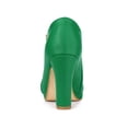 thumbnail image 2 of Unique Bargains Women's Platform Round Toe Chunky Heels Ankle Booties Green (Size 10), 2 of 6