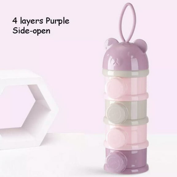 Portable Baby Powder Dispenser for Easy Milk Storage and Snack Organization with Detachable Design