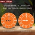 thumbnail image 3 of Wooden Wall Clock with Solid Orange Background, Silent Movement, Battery Operated (AA Batteries Not Included), Artistic Home Decor, 10×10inch (25×25cm), 3 of 9