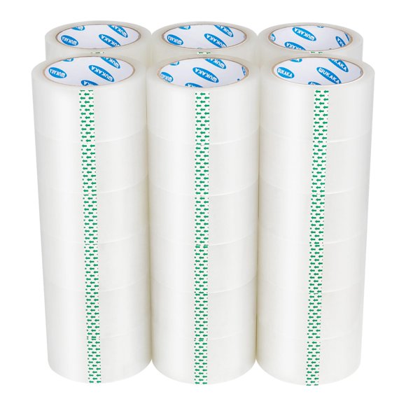 WUKAKA Packing Tape, 36 Rolls Clear Packing Tape 2 Inches Wide, 65 Yards Per Roll, for Shipping Tape, Packaging Tape, Moving Tape & Sealing Tape.