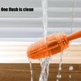 thumbnail image 6 of Btomtd Silicone Bottle Cleaning Brush Long Handle Multi Use Scrub Brush for Kettles Cup Brush Cleaner, Orange, 6 of 6