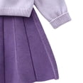 thumbnail image 5 of xaweyi Little Girls Embroidery Long‑Sleeve Top & Pleated Skirt 2‑Piece Dressy Outfit Set for Fall Casual Party Wear Size 5 Years, 5 of 7