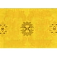 thumbnail image 1 of Ahgly Company Machine Washable Indoor Rectangle Abstract Yellow Modern Area Rugs, 2' x 3', 1 of 4