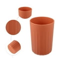 thumbnail image 4 of Unique Bargains Bathroom Tumbler with Smooth Lines Wheat Straw Cup for Bathroom for Toothpaste 1Pc Orange 4.09''x2.80'', 4 of 7
