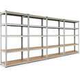thumbnail image 1 of Costway 4PCS 72"Heavy Duty Steel 5 Level Garage Shelf Storage Adjustable Shelves Silver, 1 of 10