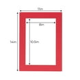 thumbnail image 3 of Deep Red Acid Free 11x14 Picture Frame Mats with White Core Bevel Cut for 8.5x11 Pictures - Fits, 3 of 4