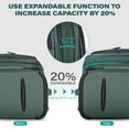 thumbnail image 3 of 3 Piece Softside Luggage Set, Expandable Soft Shell Spinner Luggage with Front Opening, Lightweight Durable Suitcase TSA Lock Approved, 20"/26"/28", Grey(XJ1097), 3 of 8
