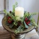 thumbnail image 1 of Ganfancp Aguja Candelabro Guirnalda para Navidad Decoración de Mesa Hojas Artificiales Vela Anillo Candelabro Guirnalda Decoración Del Hogar Ofertas Del Día 1X Corona, 1 of 6