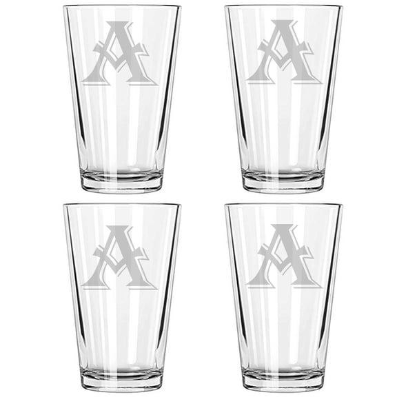 16OZ MONOGRAM BEER GLASS A SET OF 4