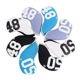 thumbnail image 3 of Greeniant 7 piezas de de hierro Driver Golf Club Cover Putter Number Headcover reemplazable Protector accesorios deportivos negro Golf Púrpura claro Greeniant OD019606-04, 3 of 6