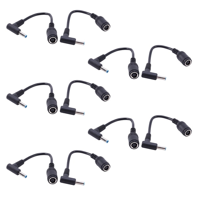 Adaptador de Alimentación Convertidor para Hp Stream Specter Pavilion Envy Elitebook Chromebook Dividido Cargador de Laptop Cable de Alimentación Hp (10 Paquetes)