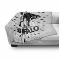 thumbnail image 3 of Buffalo Soft Flannel Fleece Throw Blanket, Monochrome Style Wild Animal Bison Illustration Positive Grunge Wording, Cozy Plush for Indoor and Outdoor Use, 50" x 60", Charcoal Grey White, by Ambesonne, 3 of 6
