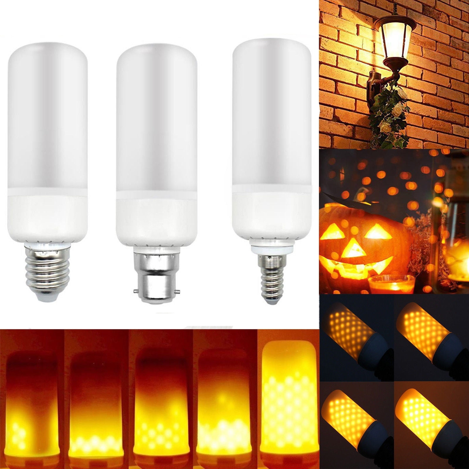 E27 5W LED Burning Light Flicker Flame Light Bulb Fire Effect Bulb