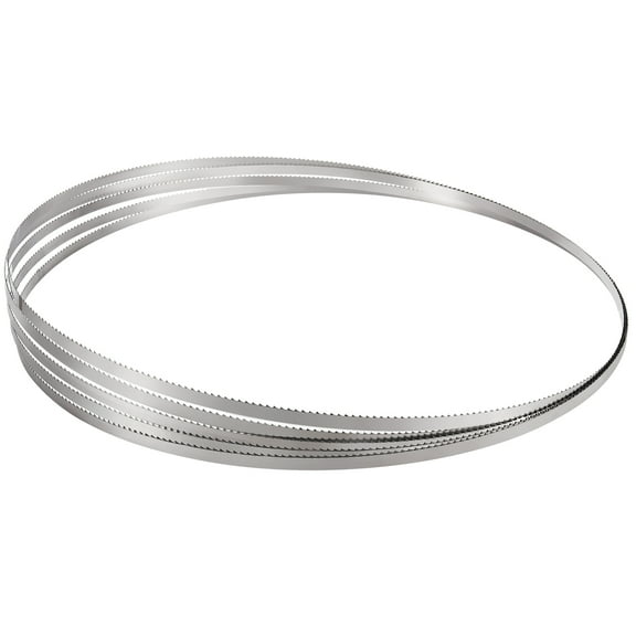 KFFKFF Band Saw Blade, Dimensions 83.5x0.63x0.02 inch, Pack of 5, Carbon Steel Meat Bandsaw Blades for Substitution, Encased in Anti-Rust Paper, Suitable for Industrial Bone Saw Machines