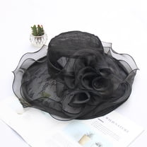 Lroveb Fascinators Hats for Women Tea Party Womens Organza Church Kentucky Derby Hat Feather Fascinator Bridal Sun Hat