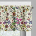 thumbnail image 3 of Ambesonne Christmas Valance Pack of 2, Lively Rich Doodle, 54"X18", Multicolor, 3 of 5