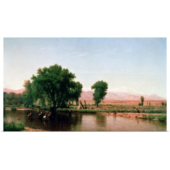 Great BIG Canvas | Rolled Thomas Whittredge Poster Print entitled Crossing the Ford, Platte River, Colorado