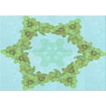 thumbnail image 1 of Ahgly Company Machine Washable Indoor Rectangle Transitional Light Aquamarine Green Area Rugs, 6' x 9', 1 of 7