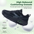 thumbnail image 5 of Wide Toe Box Shoes for Women Arch Support Walking Shoes Plantar Fasciitis Orthotic Tennis Sneakers Black US 9, 5 of 7