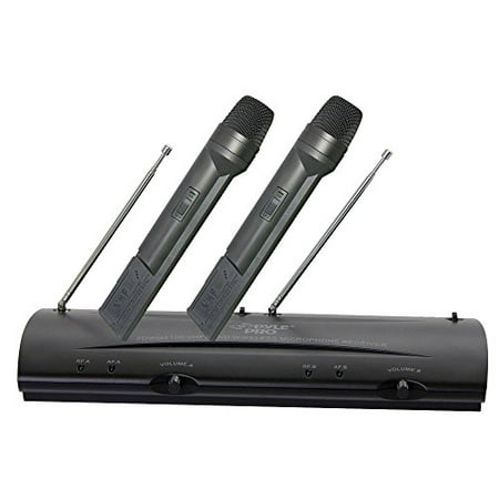 - PYLE Audio PYLPDWM2100B Pyle-Pro Professional Dual VHF Wireless Handheld Microphone System