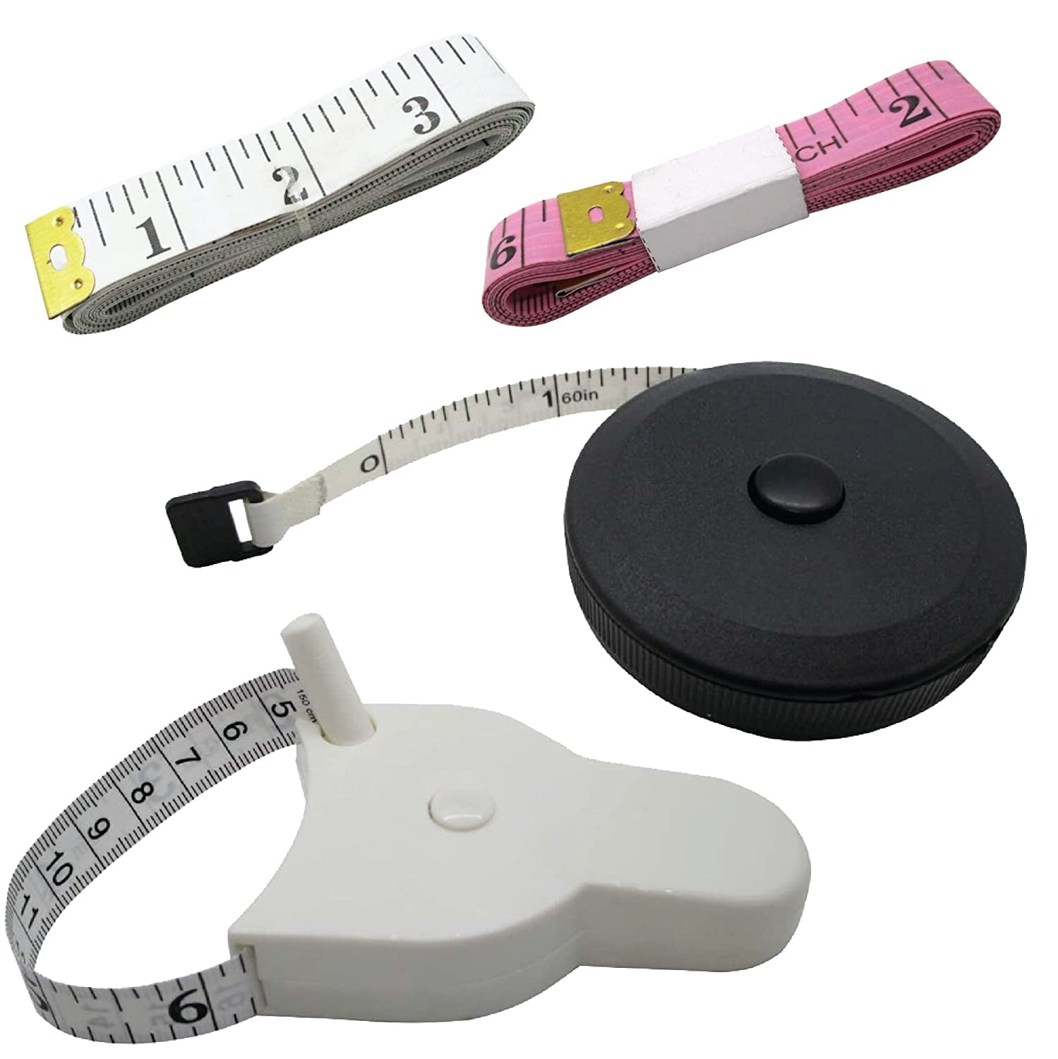 Measuring Tape (Pack of 4) Body & Fabric Measure Tape for Sewing