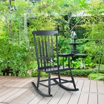 Sophia & William Outdoor Oiled Acacia Wood Rocking Chair - Black