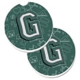 thumbnail image 1 of Lettre g Rentrée des Classes Initiale Ensemble de 2 Porte-Gobelets sous-Verre de Voiture, 1 of 1