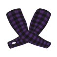 thumbnail image 2 of Yiaed Purple Black Plaid Print Arm Sleeves,Cooling UV Sun Protection Sports Compression for Men/Women, 2 of 6