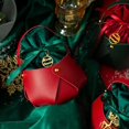 thumbnail image 1 of Bolsa de dulces de manzanas de Navidad, bolsas de regalos de Navidad para el hogar, vacaciones, bodas, árboles de Navidad Rojo Macarena Bolsas de terciopelo de Papá Noel, 1 of 8