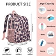 thumbnail image 6 of Leopard Print Backpack Backpack for School,Cute School Bag,Schoolbag with Adjustable Shoulder Straps & Padded Back,13.8"x11.4"x6", 6 of 6