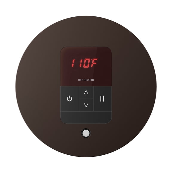 Mr Steam iTempo Round Steam Shower Control and Steamhead in OilRubBronze