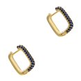 thumbnail image 4 of Dalazy Earring V Shape Ear Drop Alloy Rhinestone Decoration Gift Ear Jewelry, Gold, Rose Red Rhinestone Gold+Blue 2PCS, 4 of 6