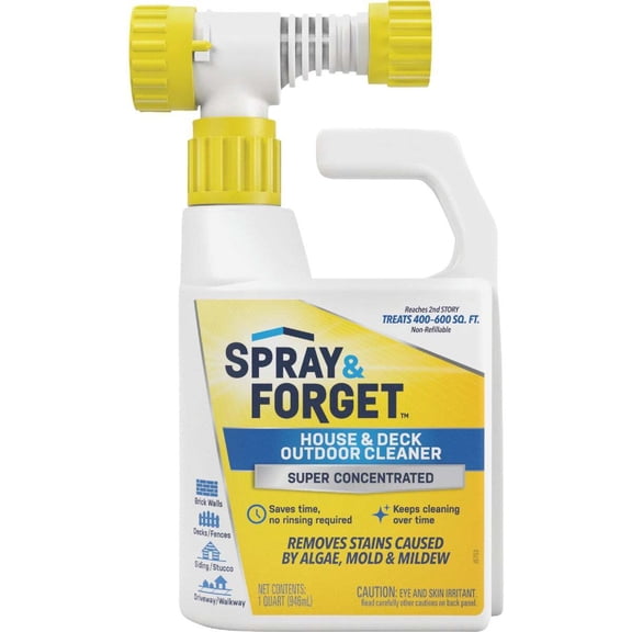 Spray & Forget House and Deck Cleaner Indoor Eco-Friendly Household Cleaner, 32 oz