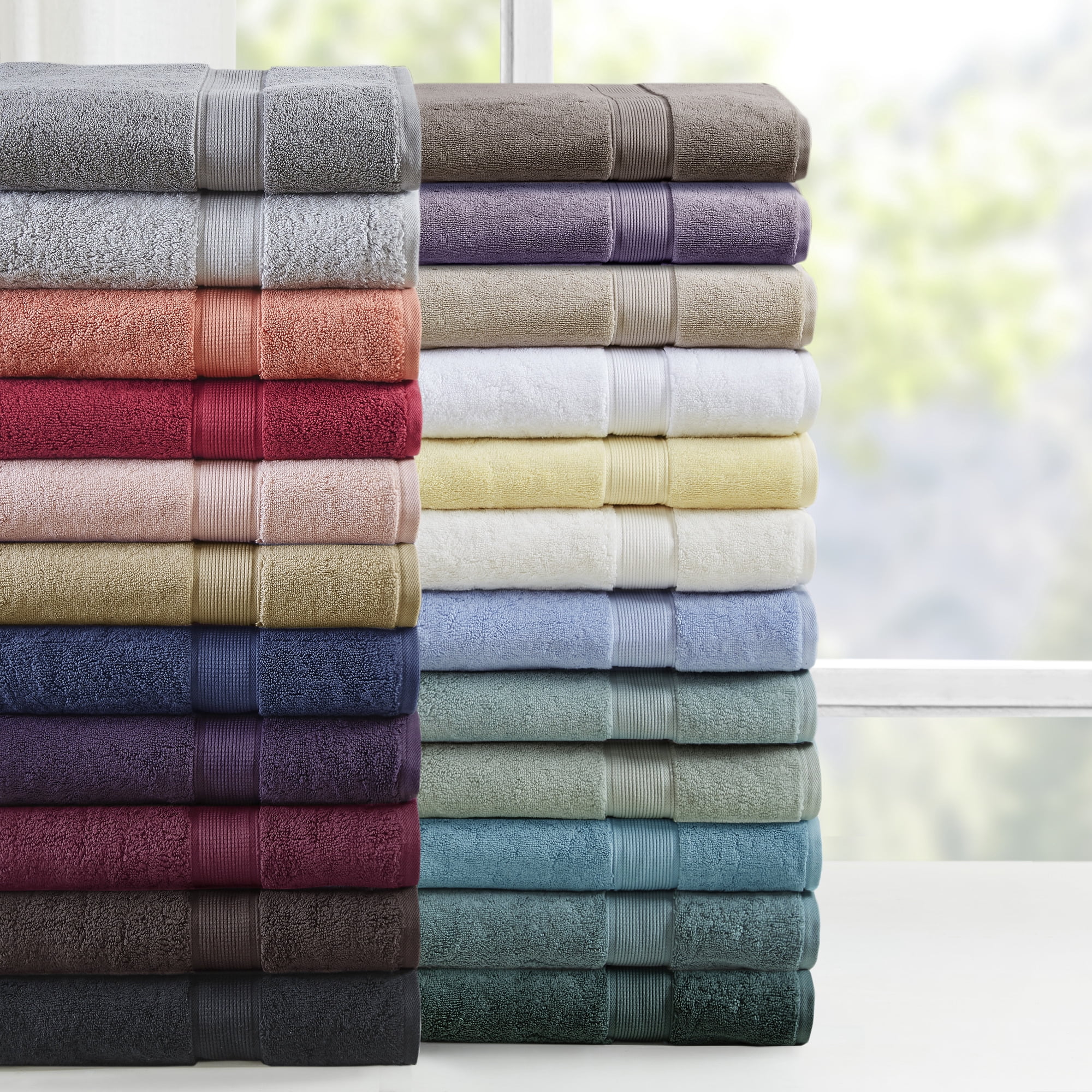 Madison Park 8-Piece Luxury Cotton Towel Set, 800GSM Bath Towels, Ultra Soft & Absorbent, Blush