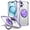 Purple, variant on Case for iPhone 16,Military Grade [Built-in Kickstand] Magnetic Rotate Ring Holder Heavy Duty PC Shockproof Protect Phone Case for iPhone 16,6.1 inch 2024 (Purple)