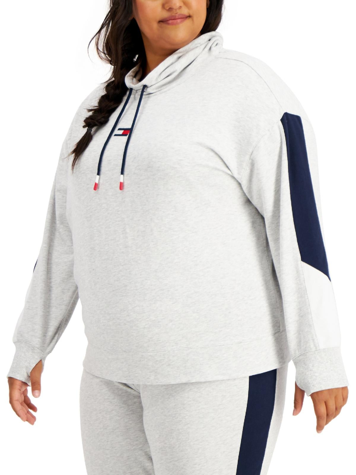 Tommy Hilfiger Sport Womens Plus Cowlneck Logo Sweatshirt - Walmart.com