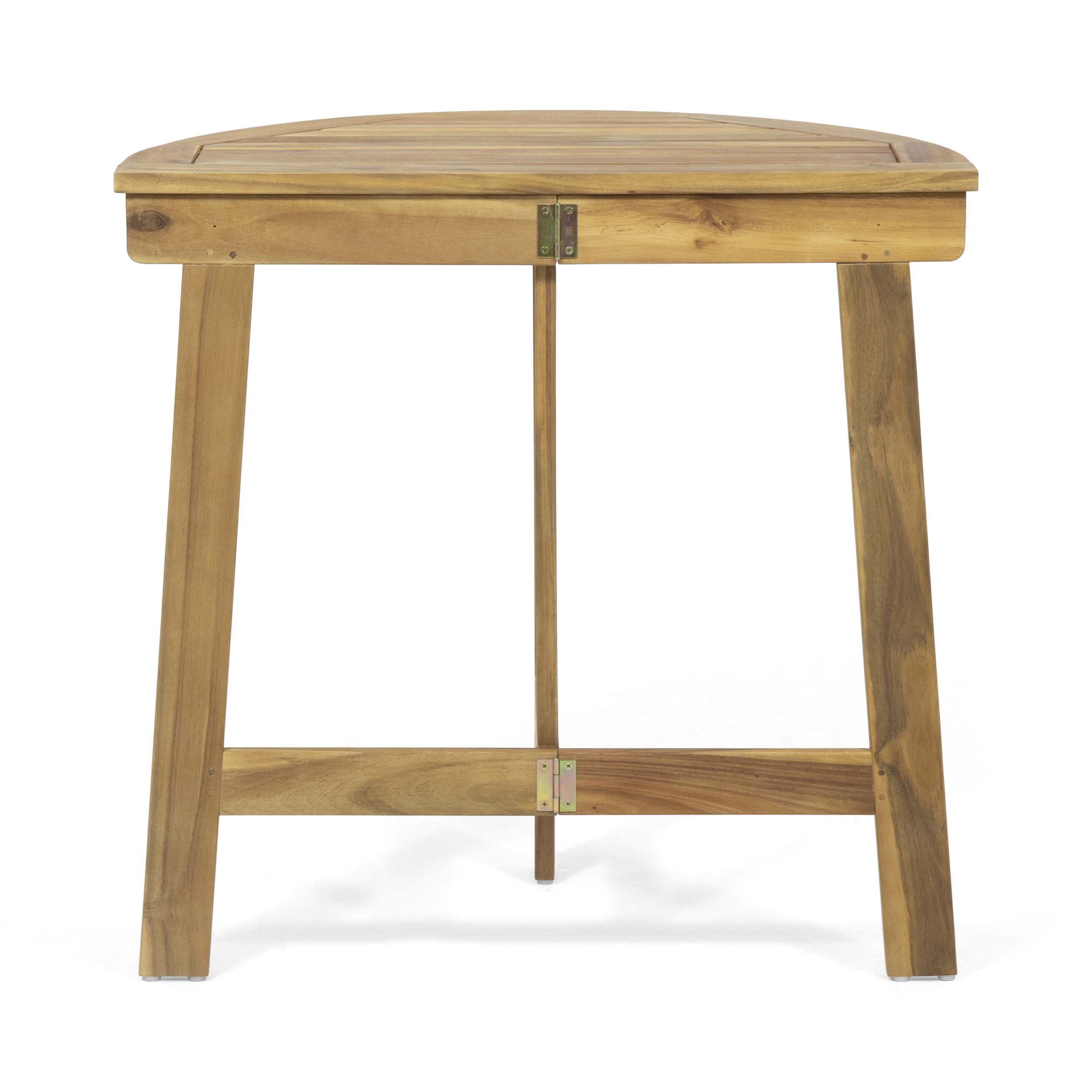 Jude Outdoor Half-Round Acacia Wood Bistro Table, Natural