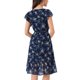 thumbnail image 3 of Vestido Midi de Invitada de Boda Floral con Cuello Cuadrado y Mangas de Volante para Mujeres INSPIRE CHIC en Azul L, 3 of 5