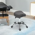 thumbnail image 2 of HOMCOM Tabouret de Salon Hydraulique à Roulettes à Hauteur Réglable Chaise Selle Pivotante, 2 of 10