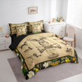 thumbnail image 2 of Castle Fairy Vintage Hunting Cabin Deer 7-Piece Twin Bedding for Teens,Rustic Hunting Dog Duck Bedding Comforter Set,Khaki Camo Green,Black Reversible, 2 of 7