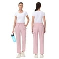 thumbnail image 5 of Xidunhg Women's Hiking Pants Lightweight Quick Dry Cargo Pants Casual Work Travel Safari Clothes Light Pink M, 5 of 9