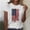 White, variant on Lumosvexa Summer Womens Casual T-Shirt for Women Plain Short Sleeved Shirt Tops Crew Neck T-Shirt White Size L