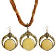 thumbnail image 1 of fastboy Collier Fait à la Main Unique pour les Femmes – Look Bohème Collier Pendentif Durable + Boucle d'Oreille-bei 1Set, 1 of 6
